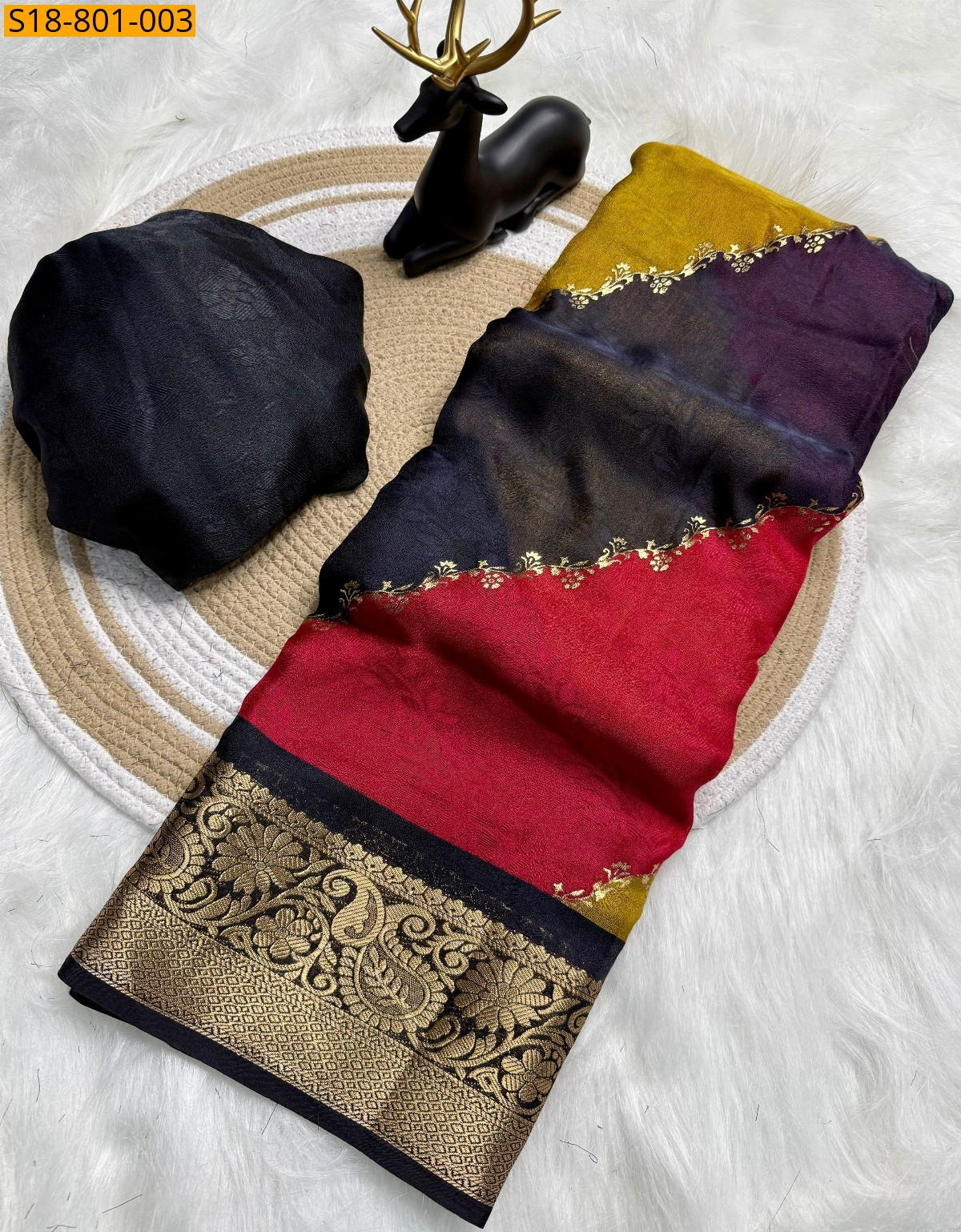 Black Fancy Marshmellow Sarees