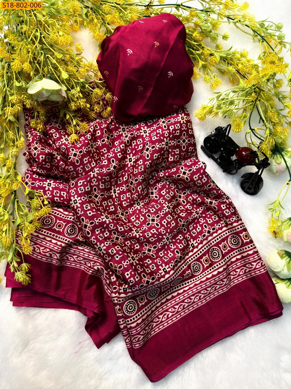 Pink Fancy Creap Gajji Silk Saree