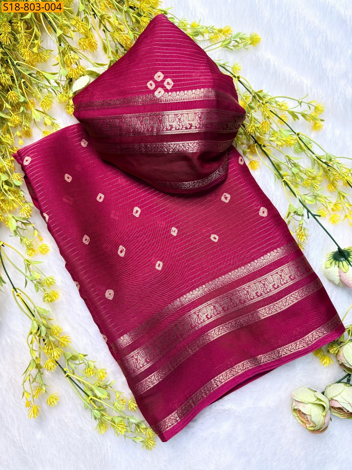 Pink Fancy Marshmellow Sarees
