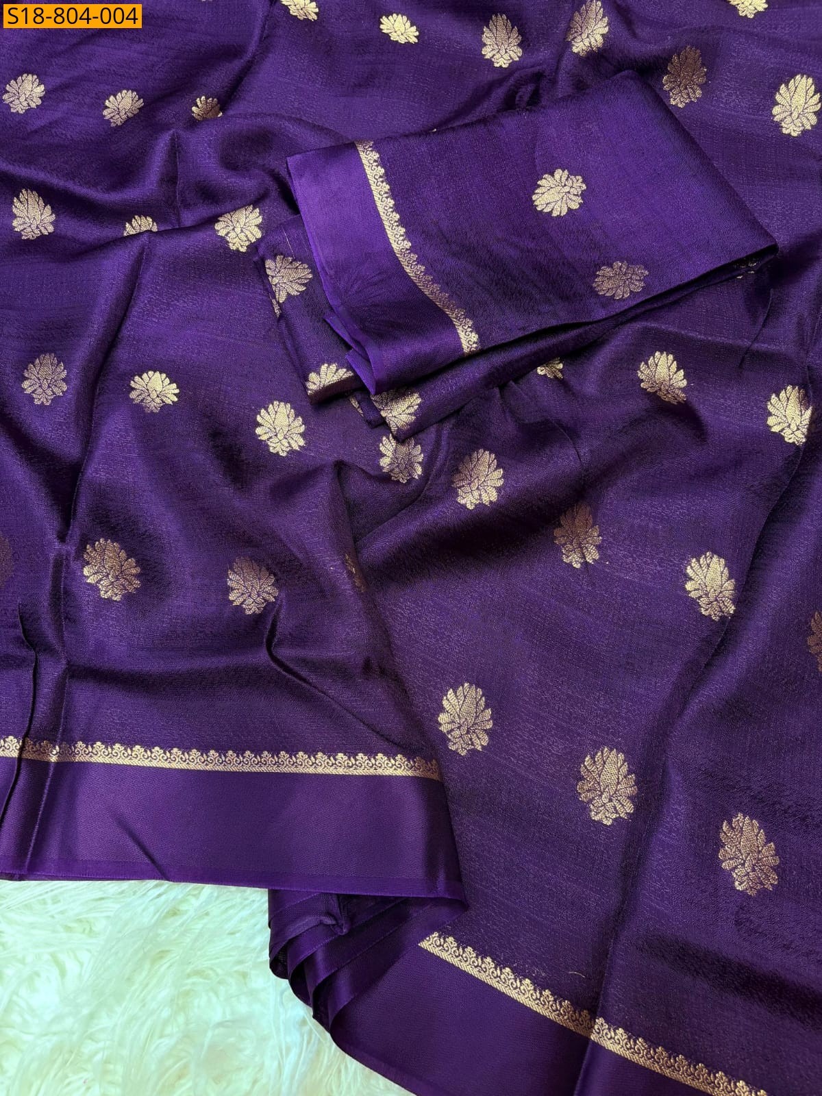 Violet Viscose Khadi silk sarees