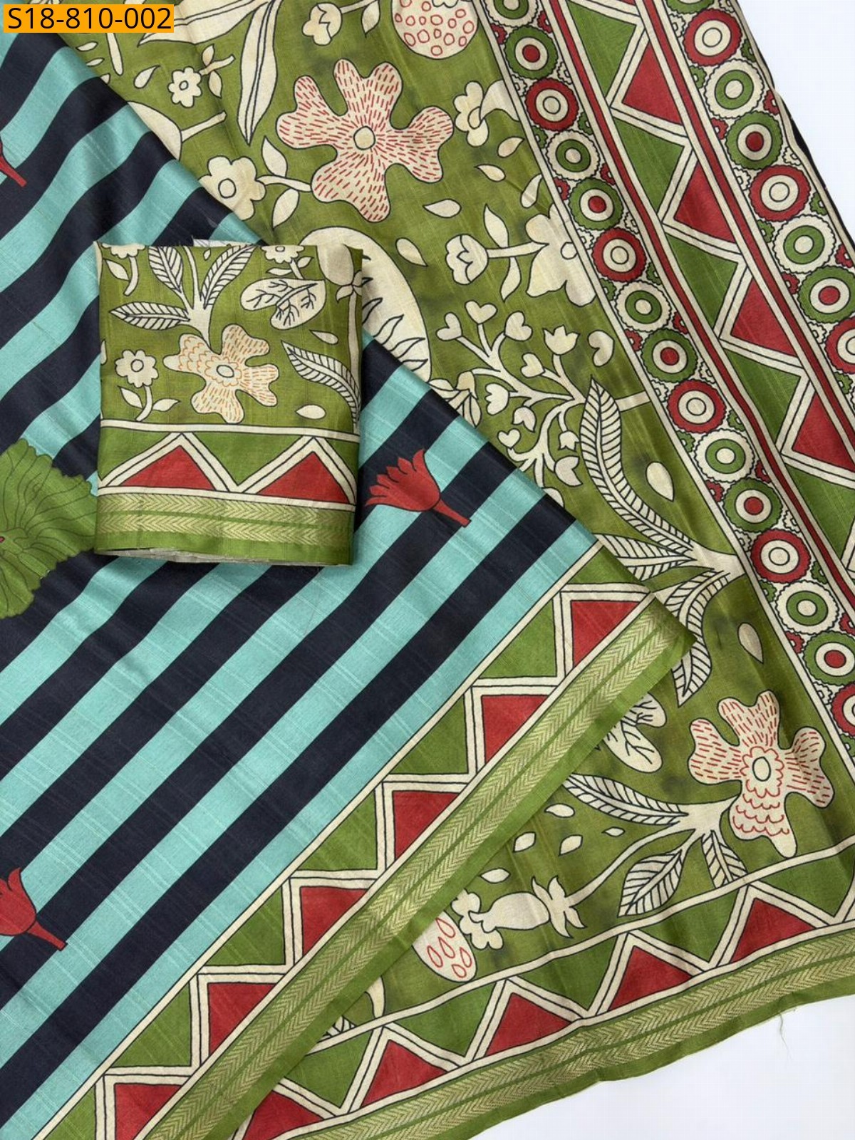 Green Soft Tussar Silk Sarees