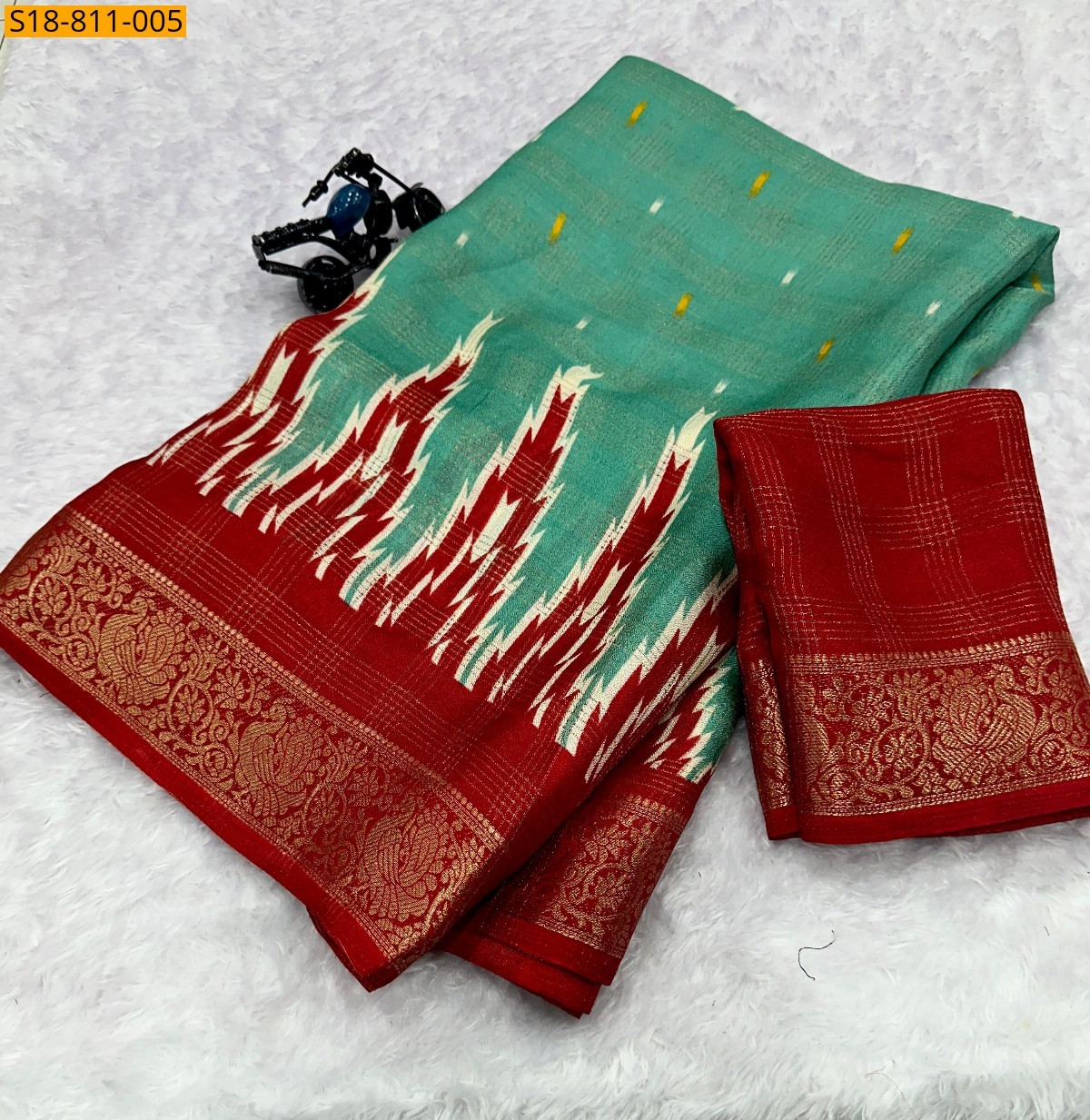 Green Fancy Mysore Silk Saree