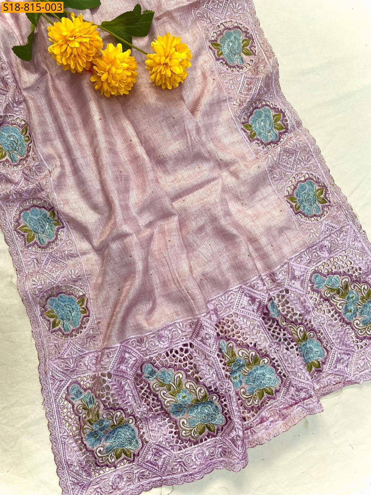 Light Lavender Soft Tussar silk sarees