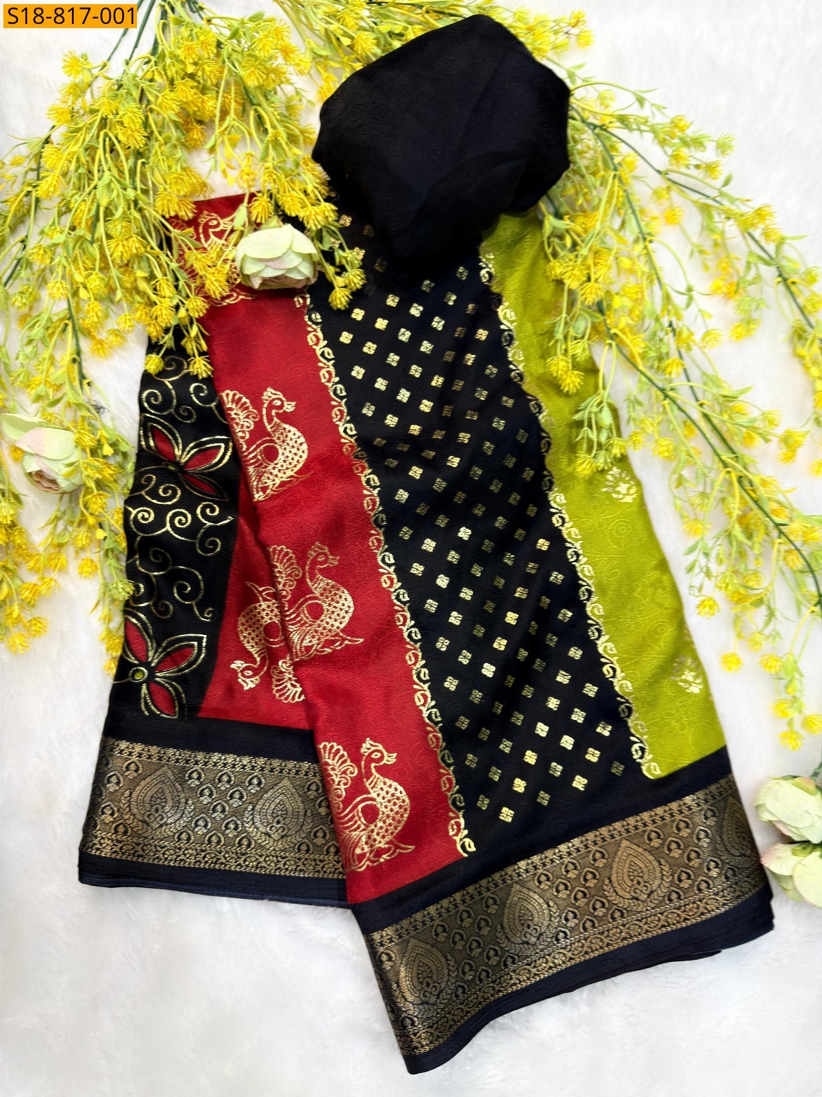 Multi Color Fancy Marshmellow sarees