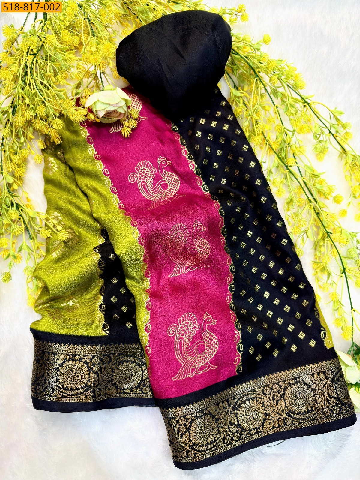 Multi Color Fancy Marshmellow sarees