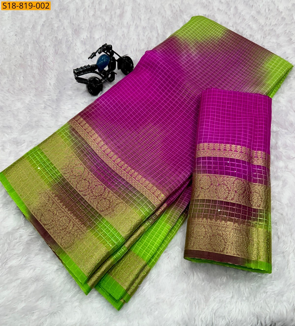 Pink Fancy Organza sarees