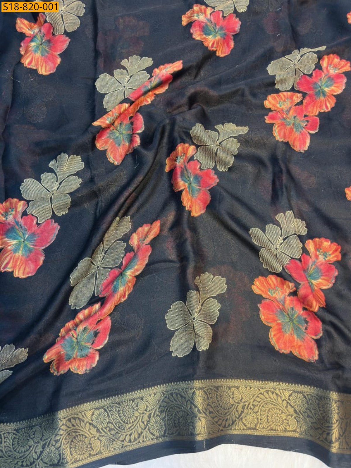 Black Fancy Marshmellow sarees