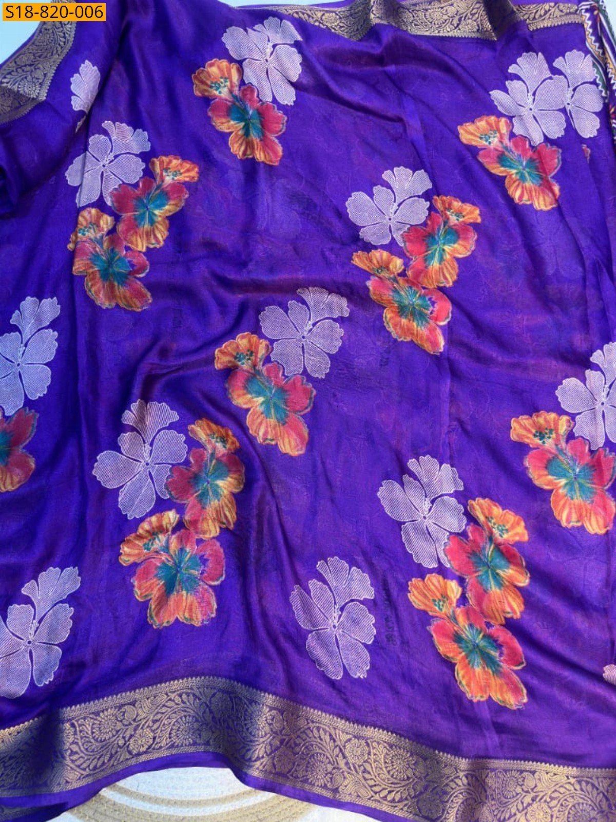 Royal Blue Fancy Marshmellow sarees