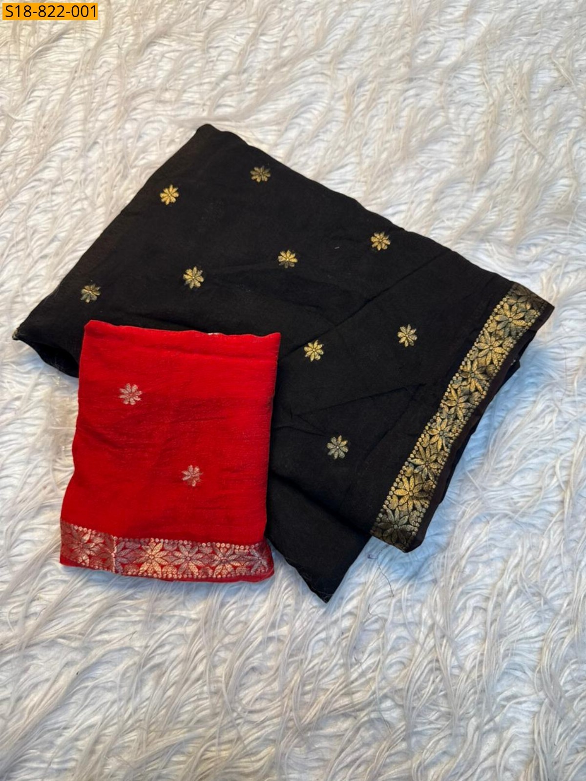 Black Fancy viscose sarees