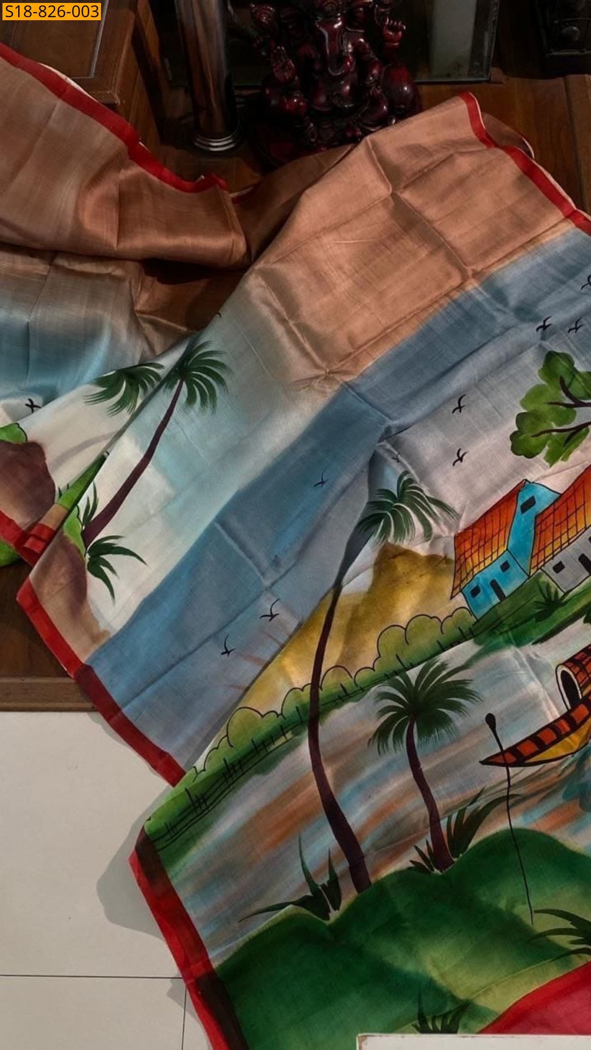Peach Fancy Silk Sarees