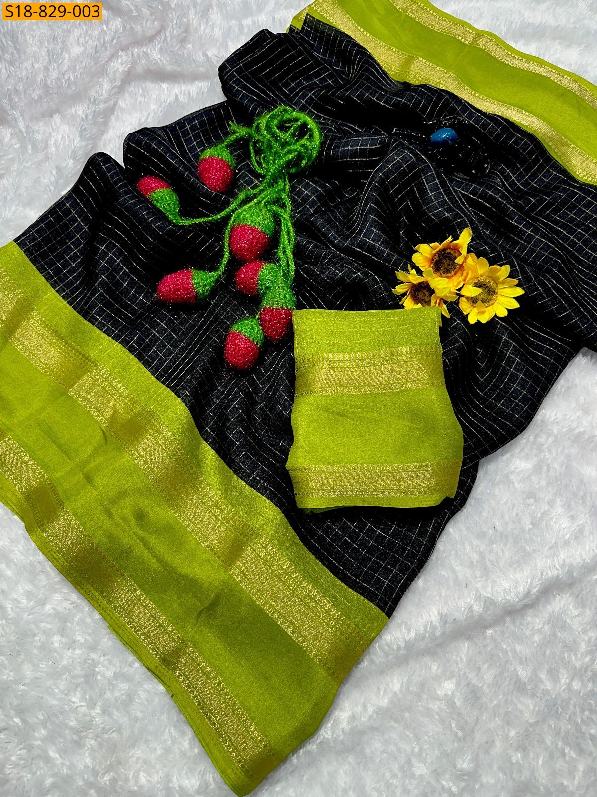 Black Fancy Mysore Silk Sarees