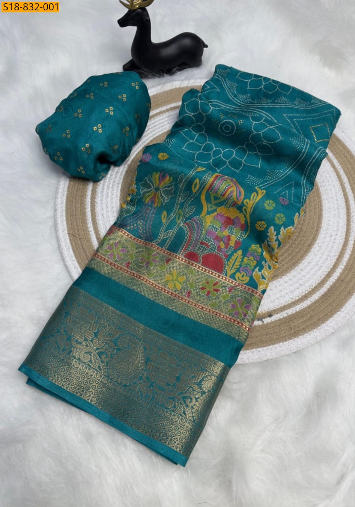 RamaGreen Fancy Marshmellow Sarees
