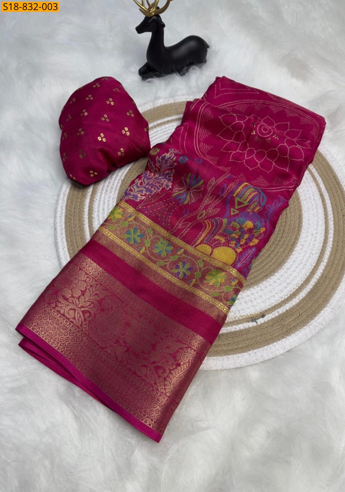 Pink Fancy Marshmellow Sarees