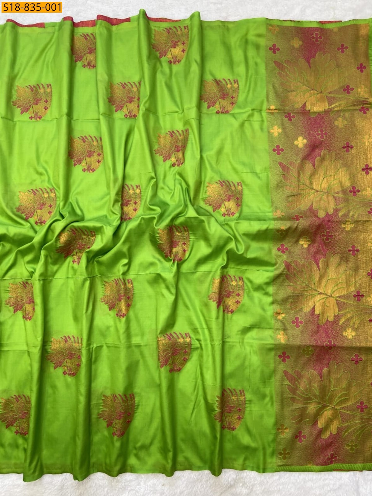 Green Fancy Soft Silk Saree
