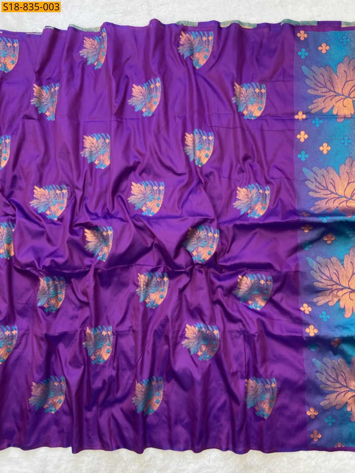 Voilet Fancy Soft Silk Saree