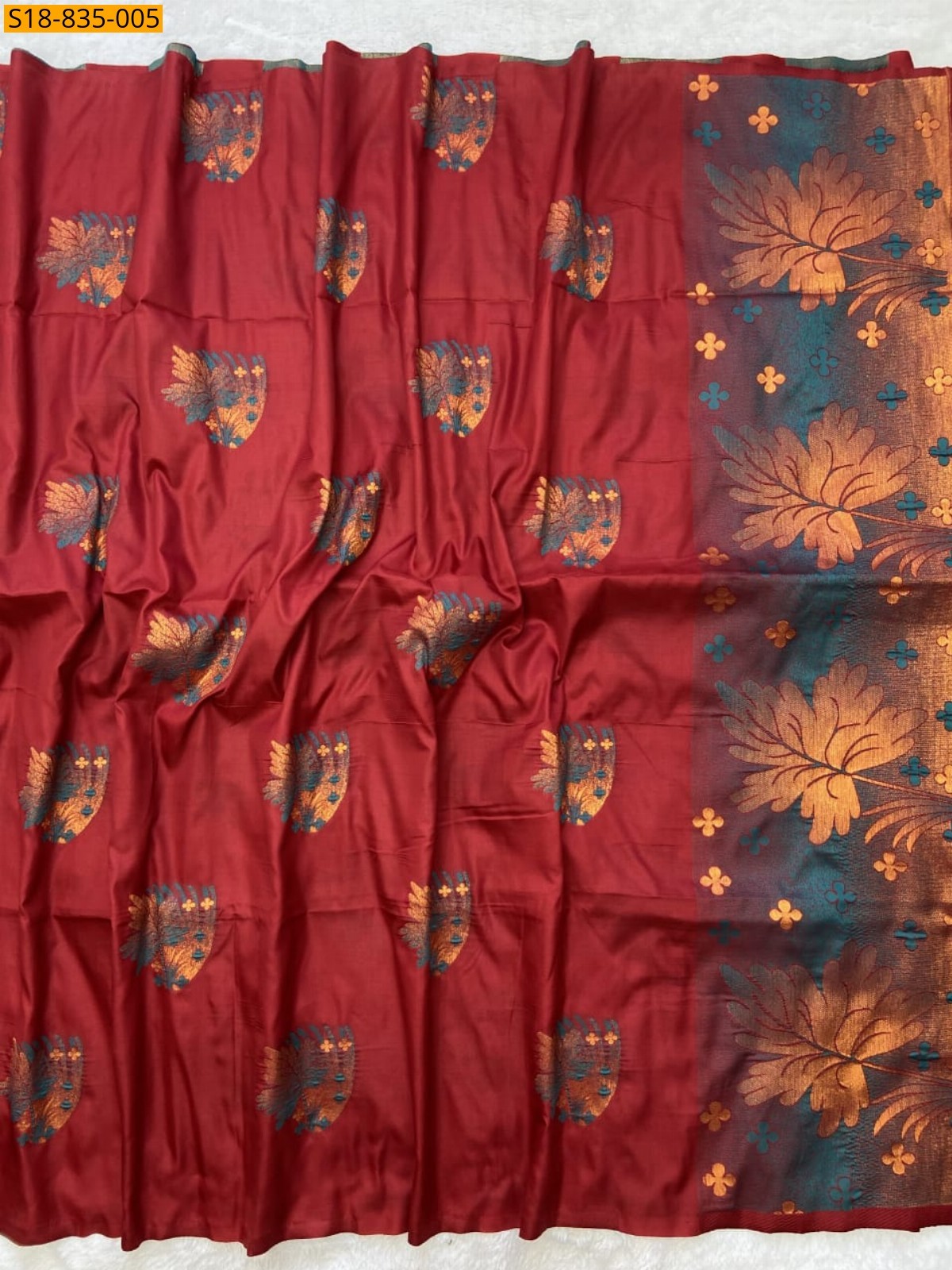 Maroon Fancy Soft Silk Saree