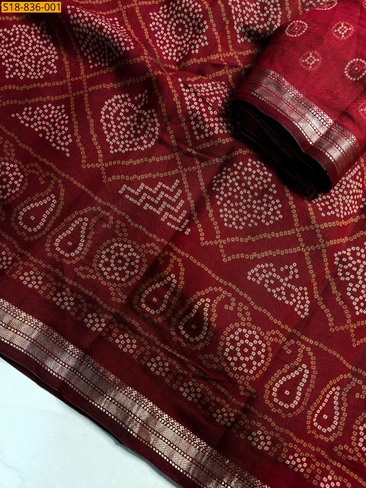Red Fancy Mangalgiri Viscose Silk Saree