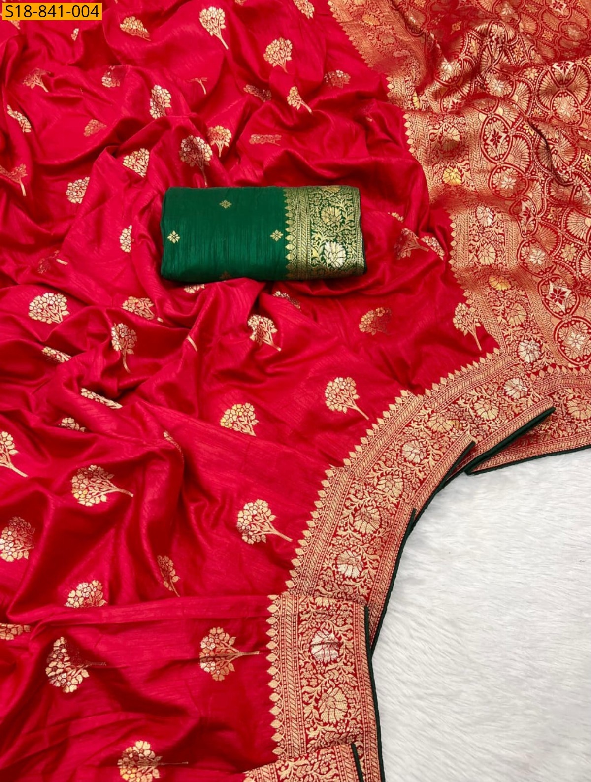 Red Fancy Soft Silk Saree