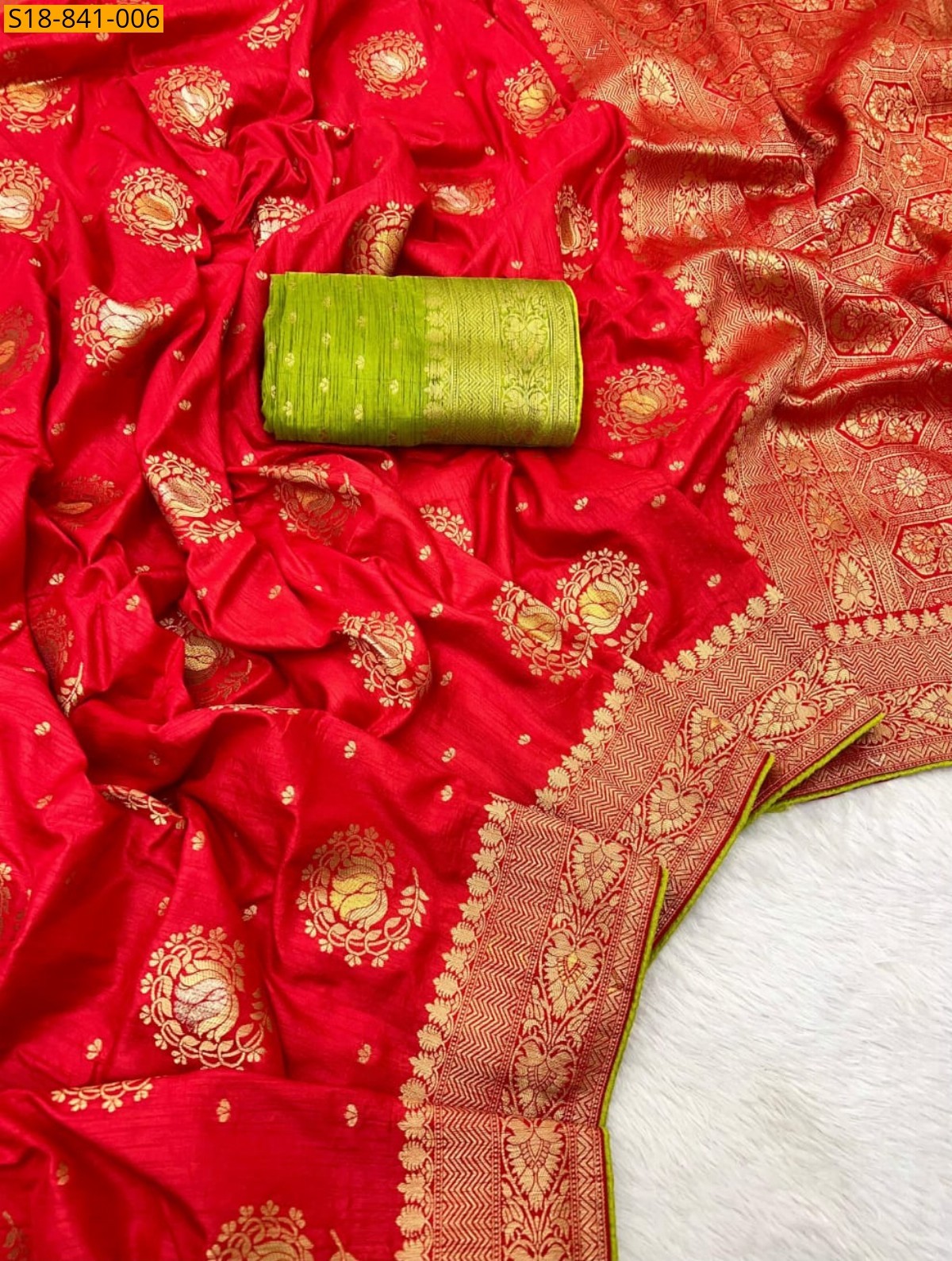 Red Fancy Soft Silk Saree