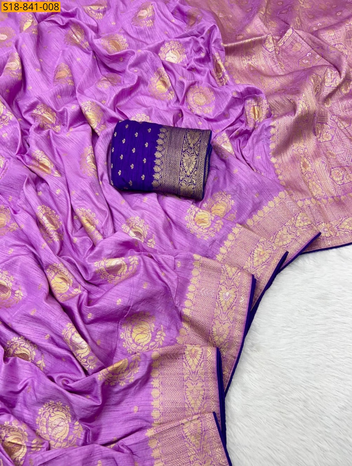 Baby Pink Fancy Soft Silk Saree