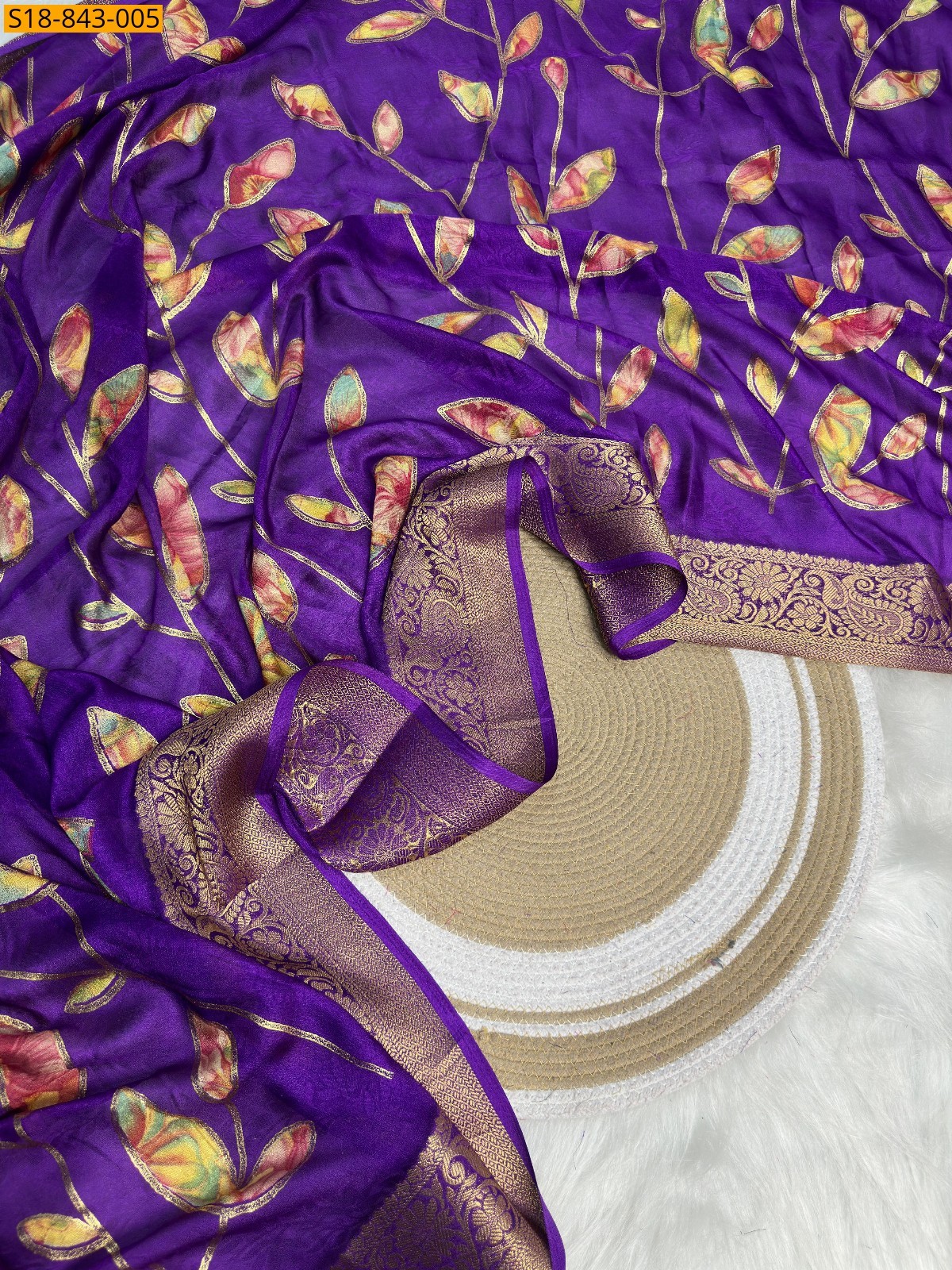 Violet Fancy Marshmellow Saree