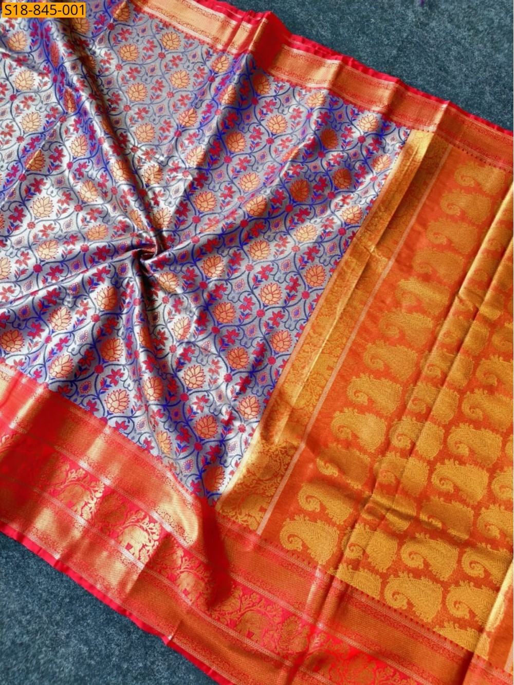 Fancy Kanjivaram Semi Silk Saree