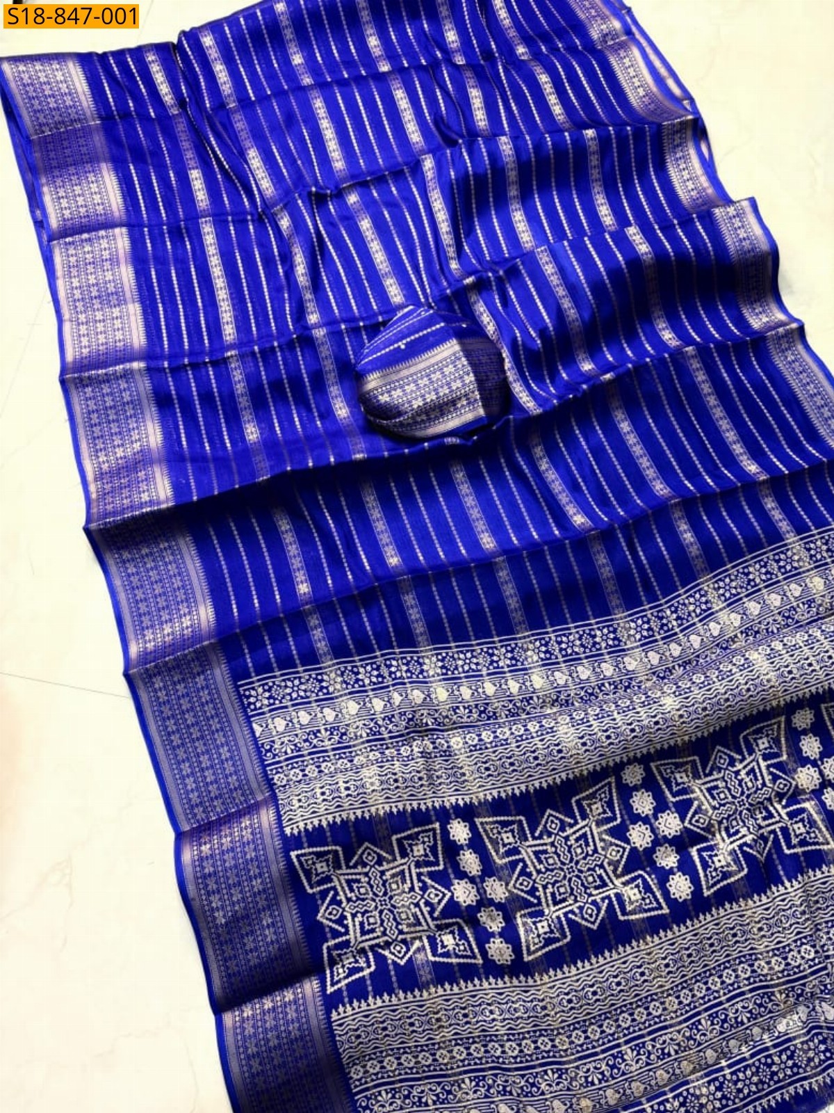 Blue Fancy  Siik Saree