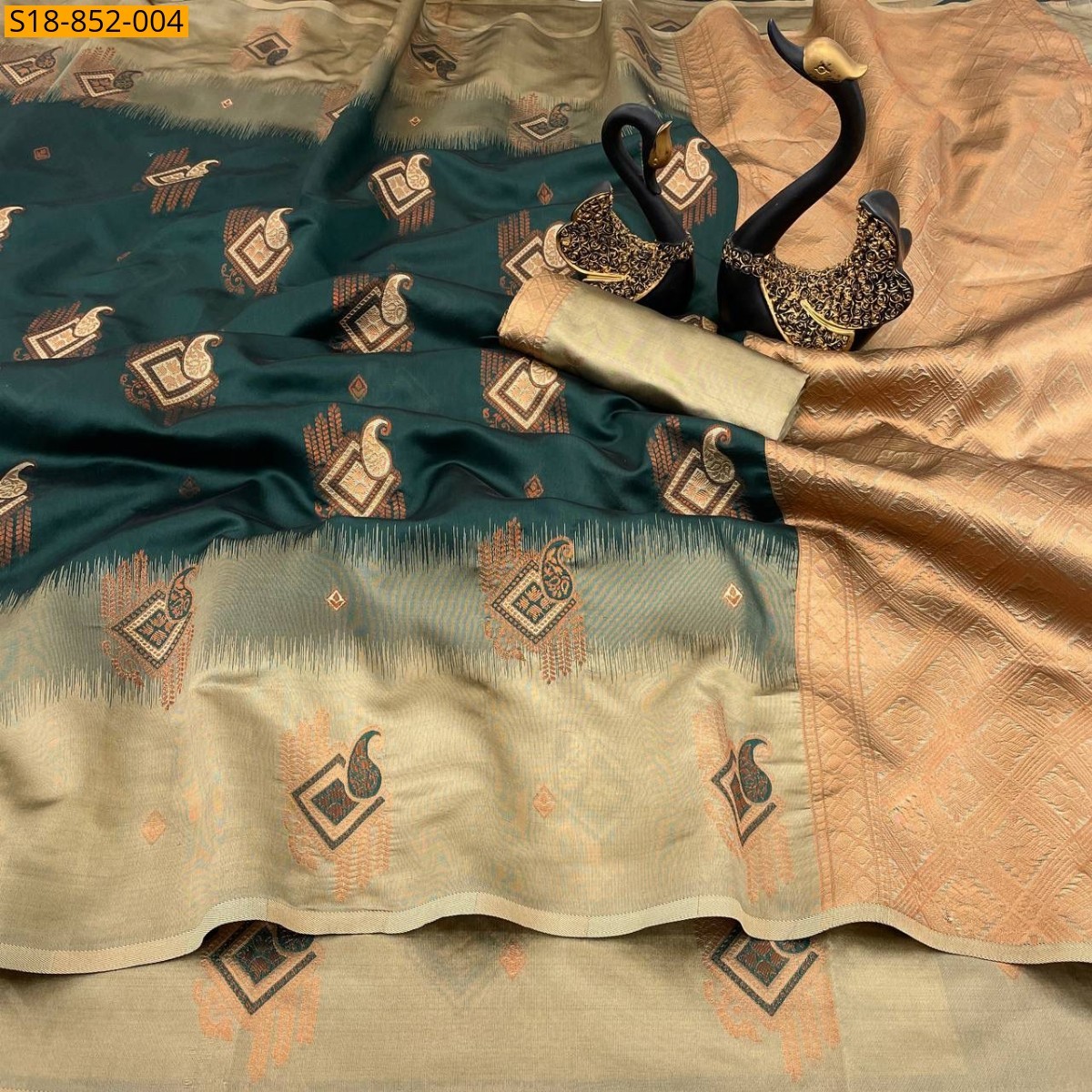 Green Fancy Kubera Pattu saree