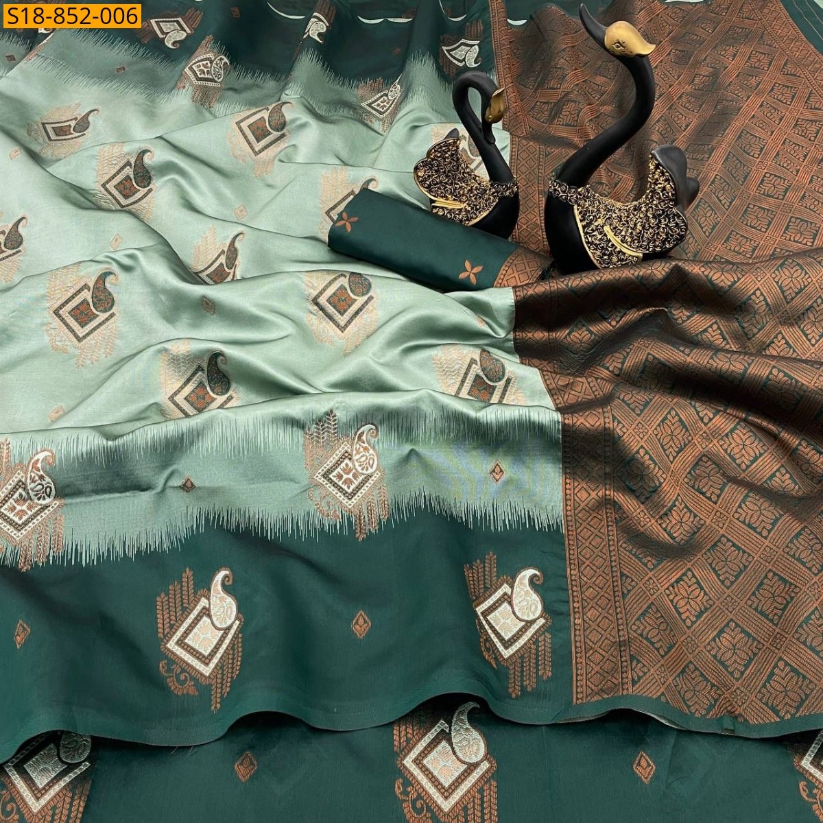 Green Fancy Kubera Pattu saree