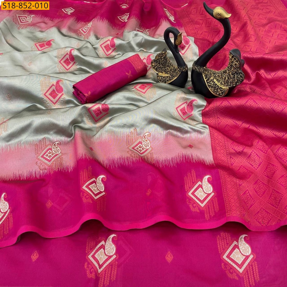 Gray Fancy Kubera Pattu saree