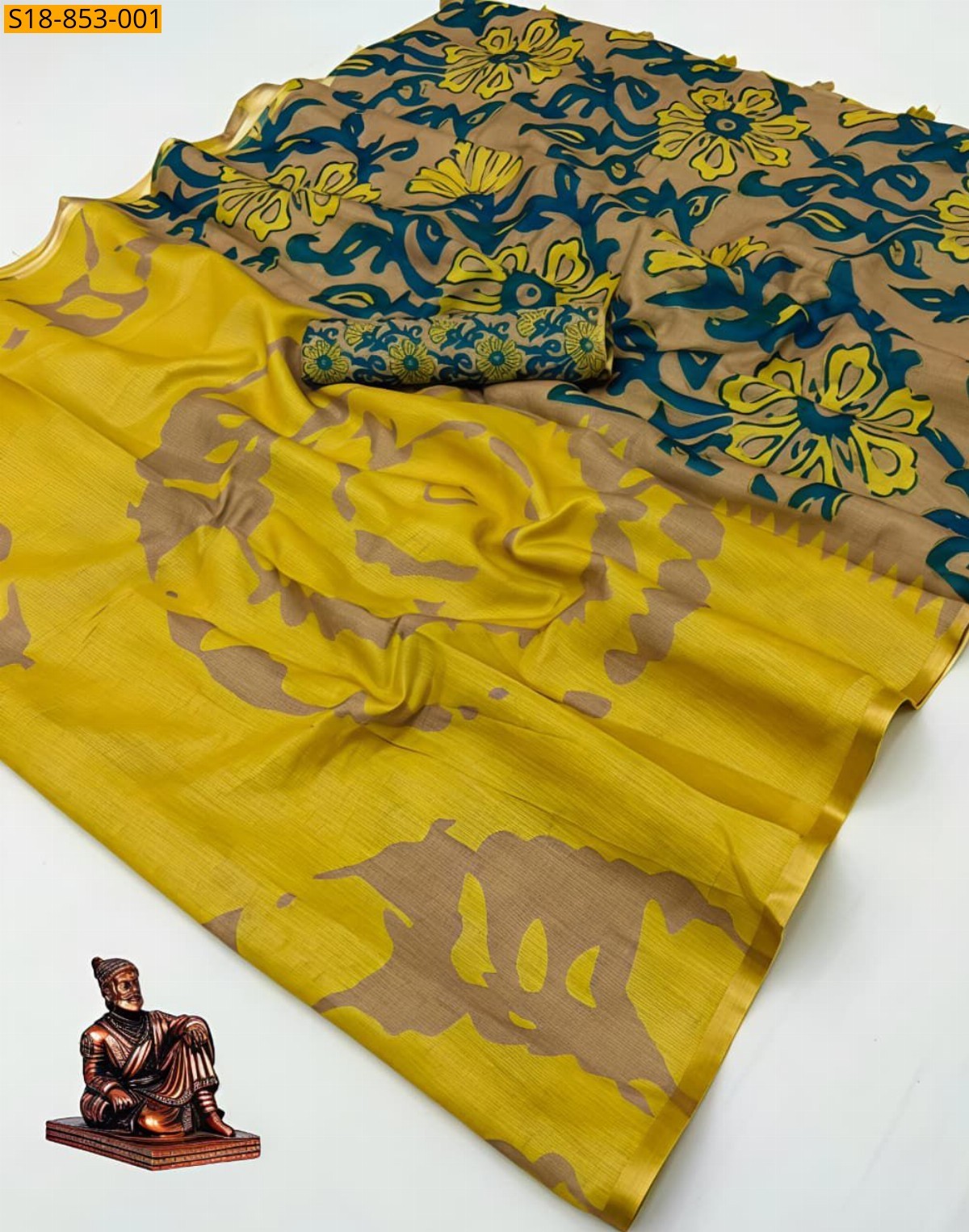 Yellow Fancy Chanderi Saree