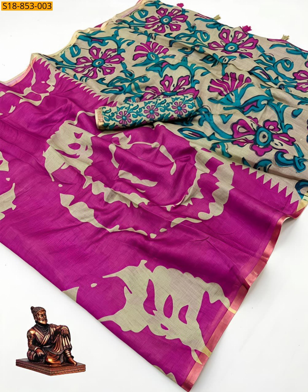 Pink Fancy Chanderi Saree