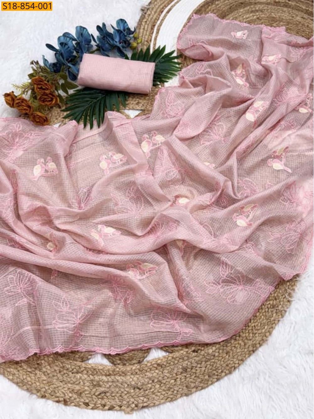 Fancy Kota Doriya Embroidery Saree