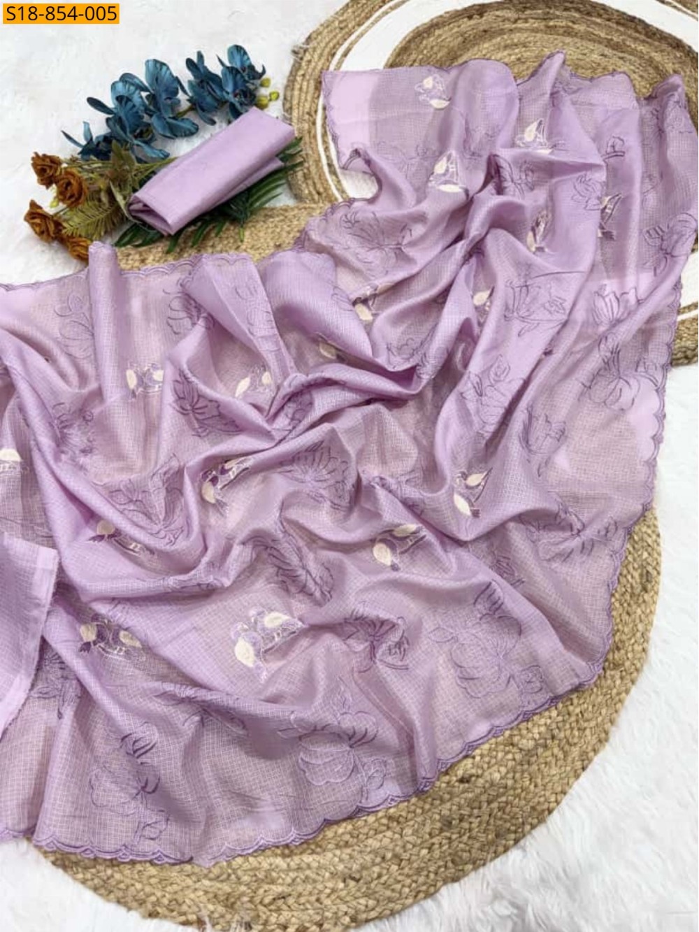Fancy Kota Doriya Embroidery Saree