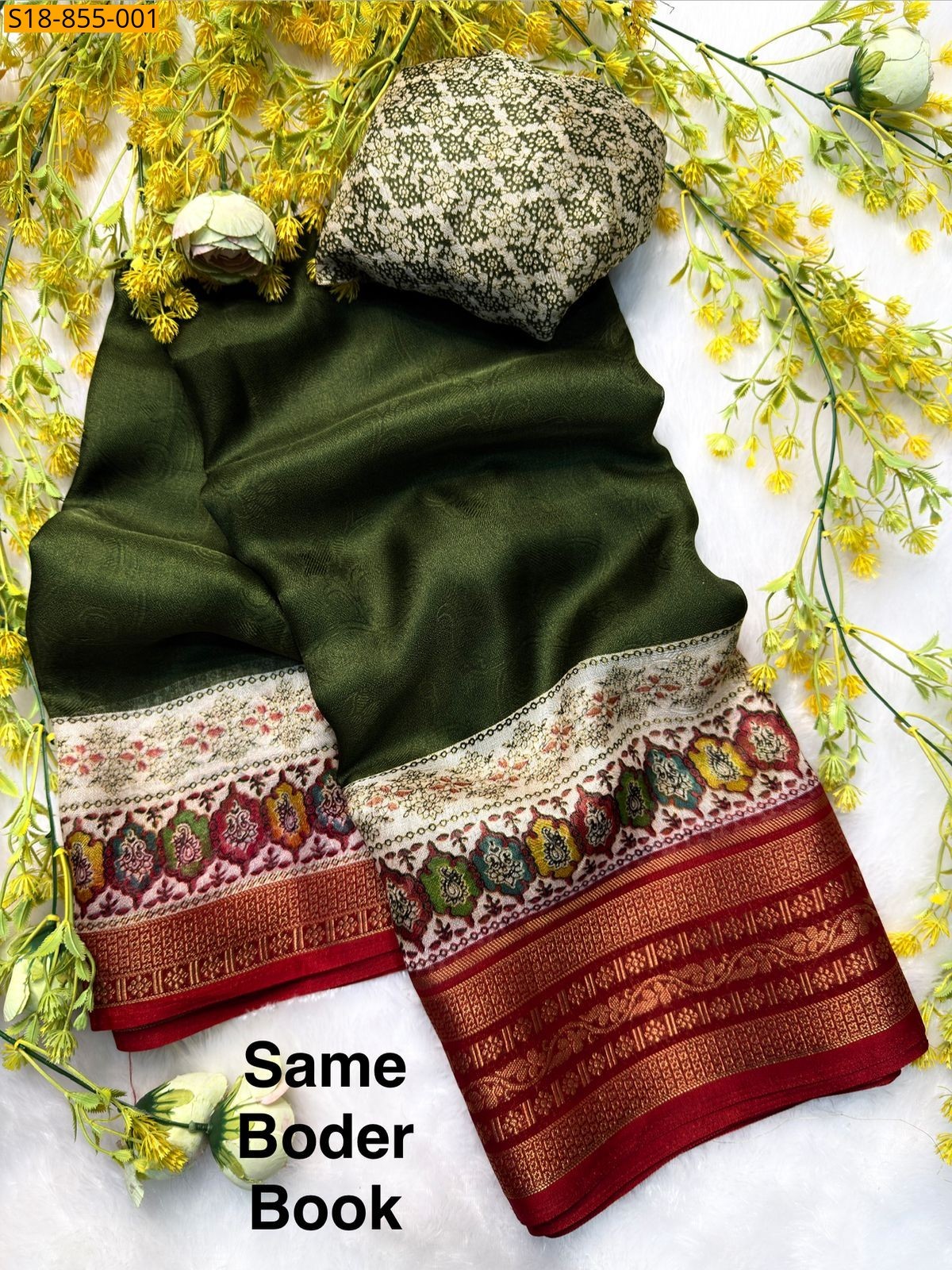 Green Fancy Marshmellow Saree