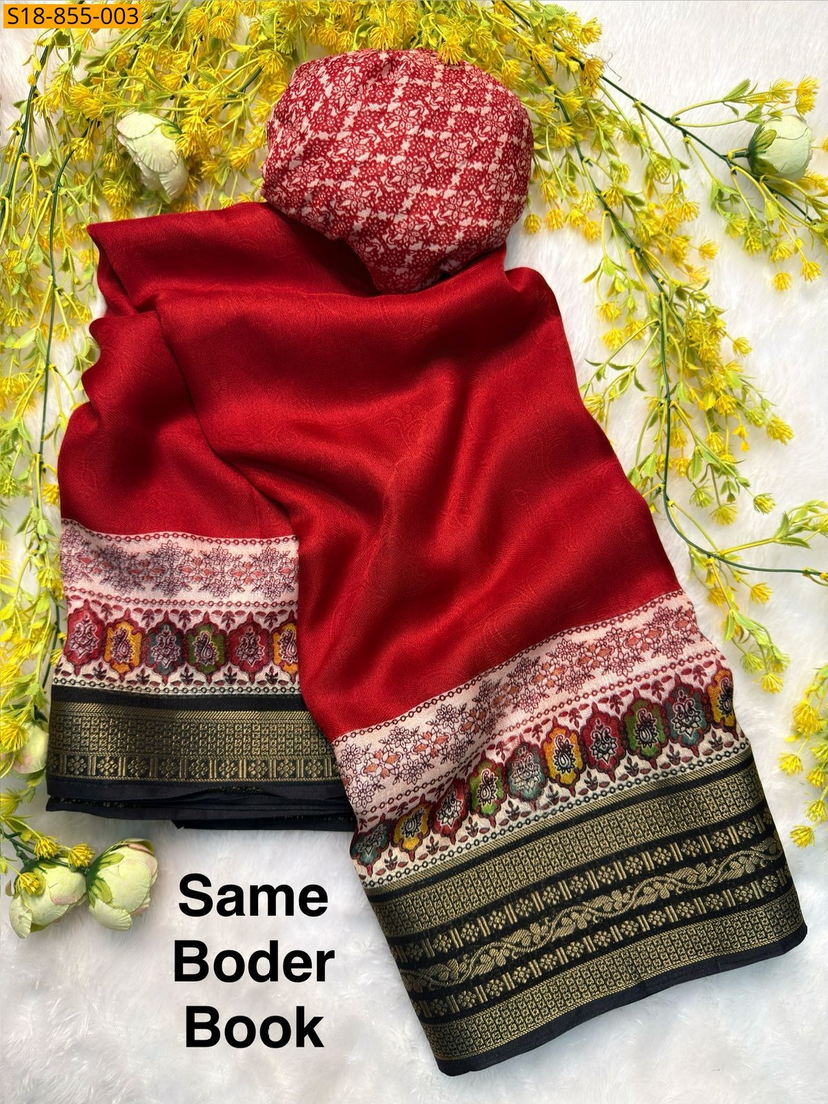 Red Fancy Marshmellow Saree
