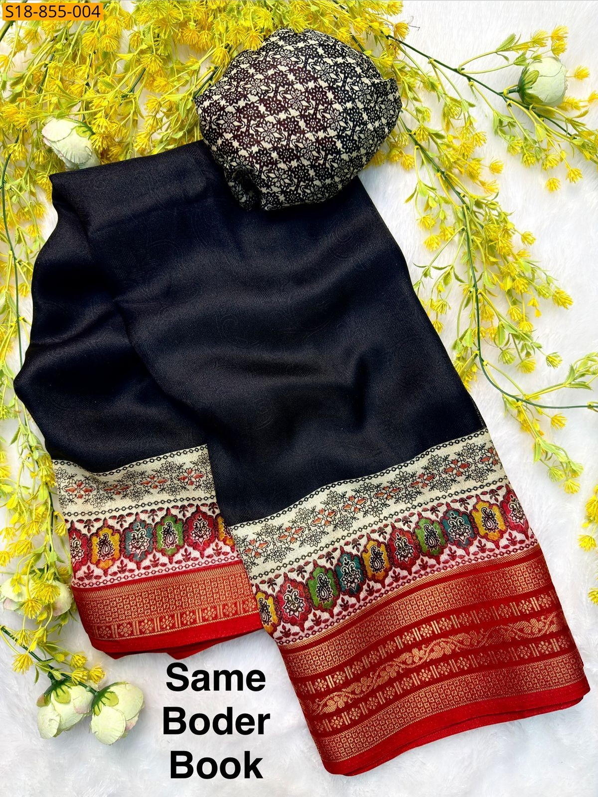 Black Fancy Marshmellow Saree