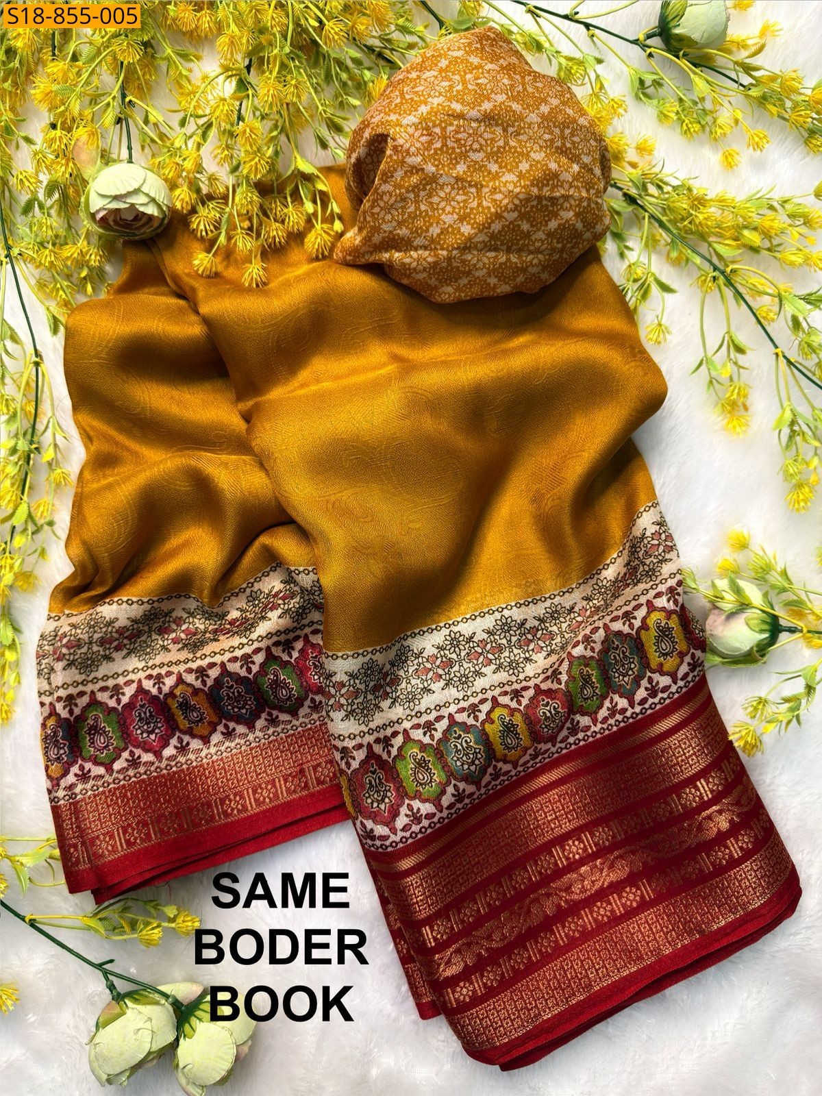 Yellow Fancy Marshmellow Saree