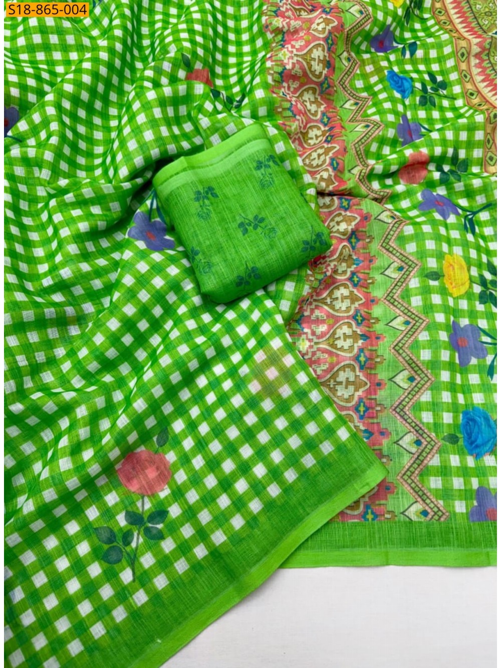 Fancy Soft Linen mix cotton Saree