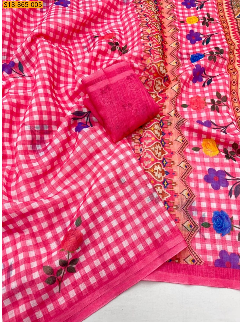 Fancy Soft Linen mix cotton Saree