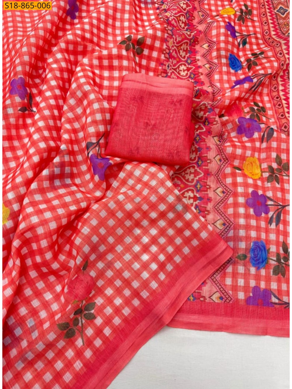 Fancy Soft Linen mix cotton Saree
