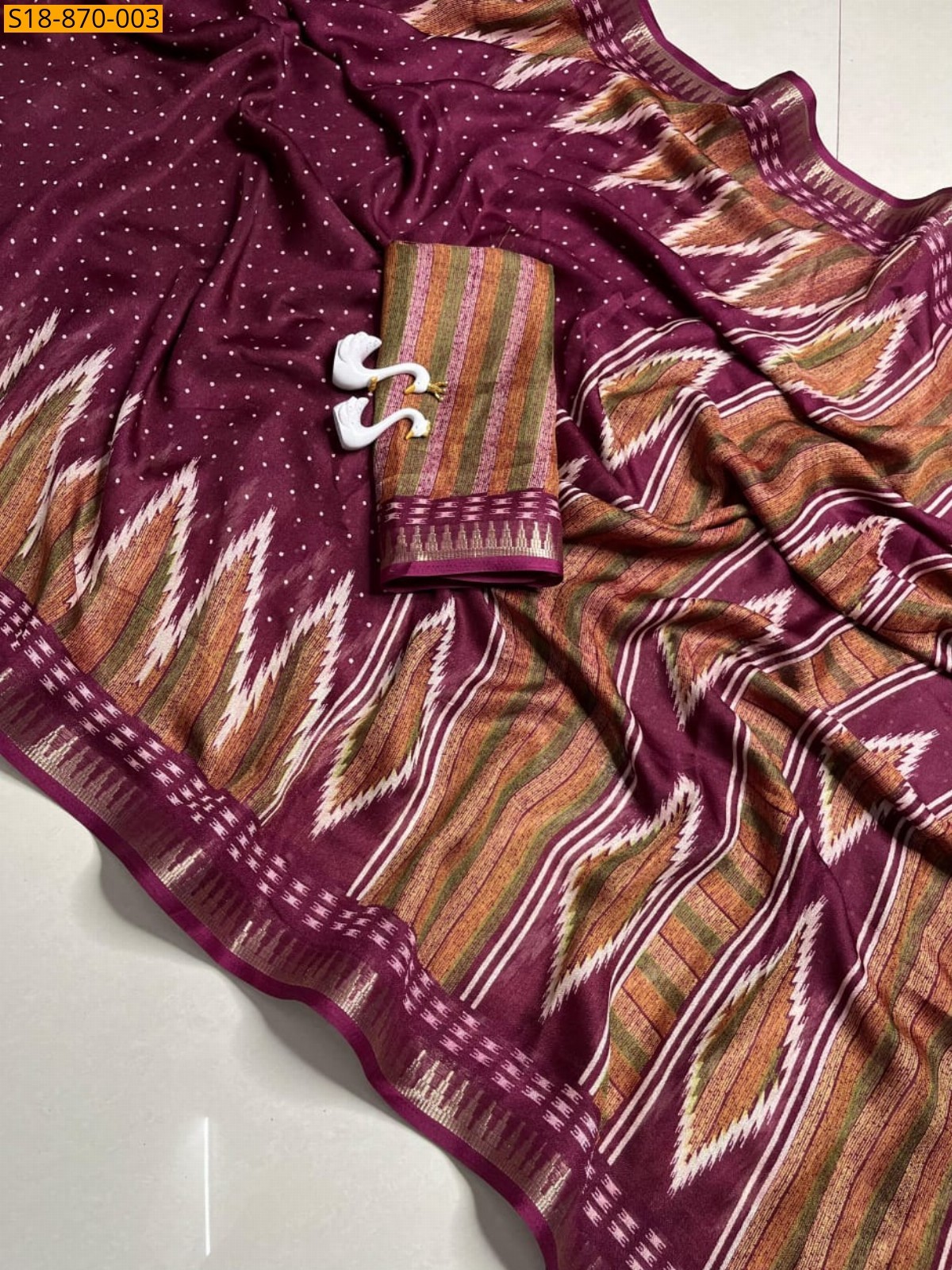 Wine Fancy Massmellow Saree