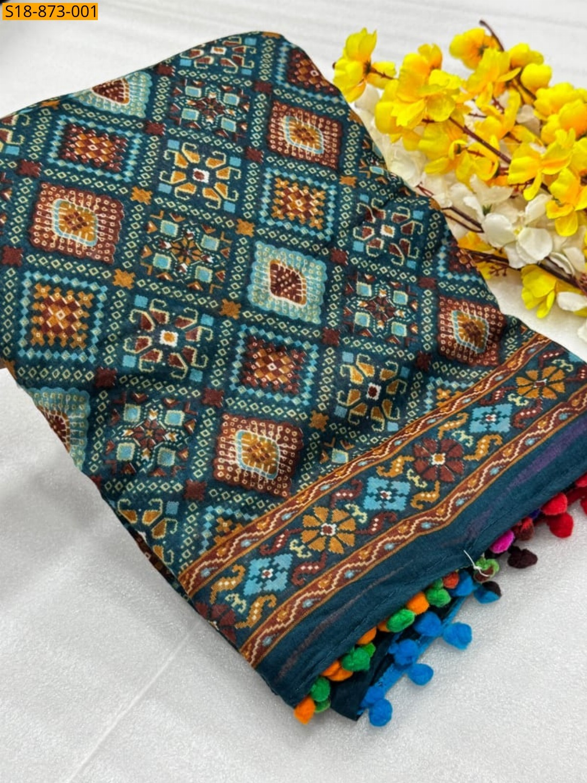 Morpitch Fancy Mulmul Soft Cotton Sarees