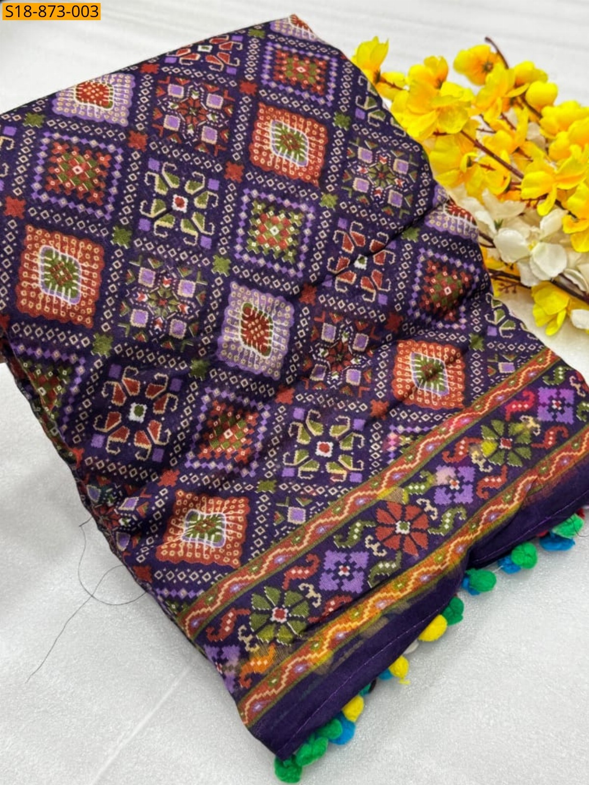 Violet Fancy Mulmul Soft Cotton Sarees