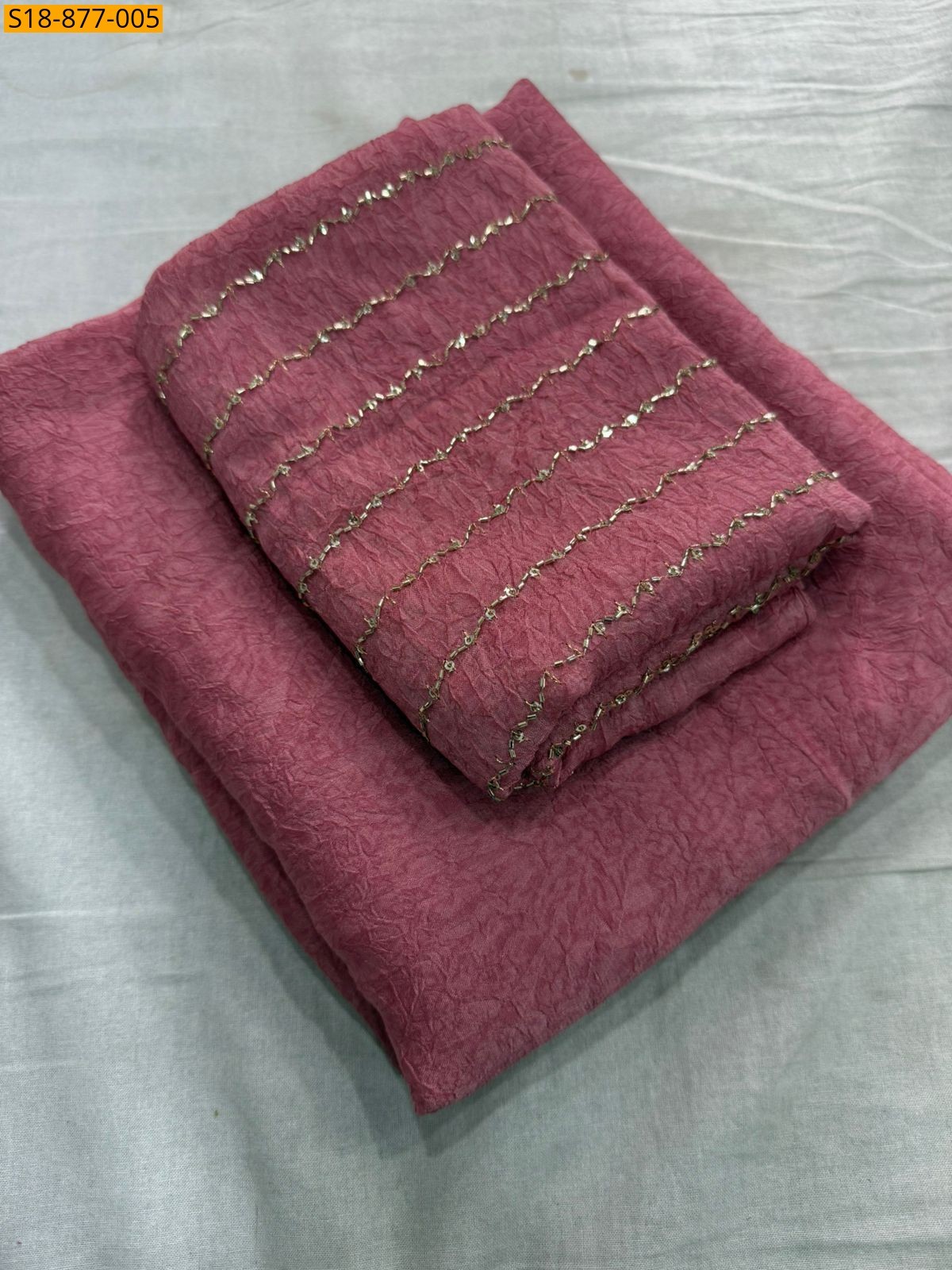 Pink Fancy Rangoli Crush Saree