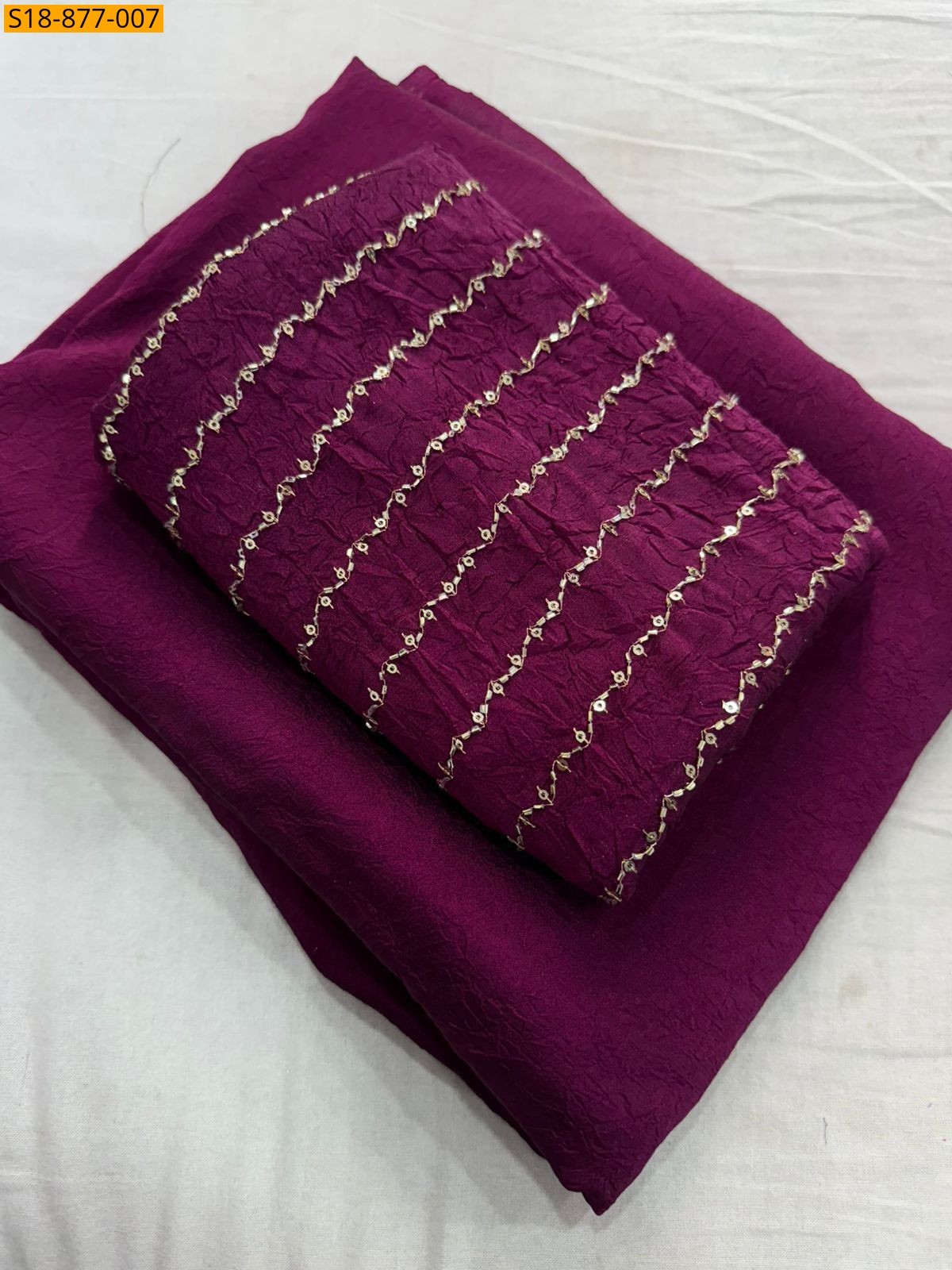 Wine Fancy Rangoli Crush Saree