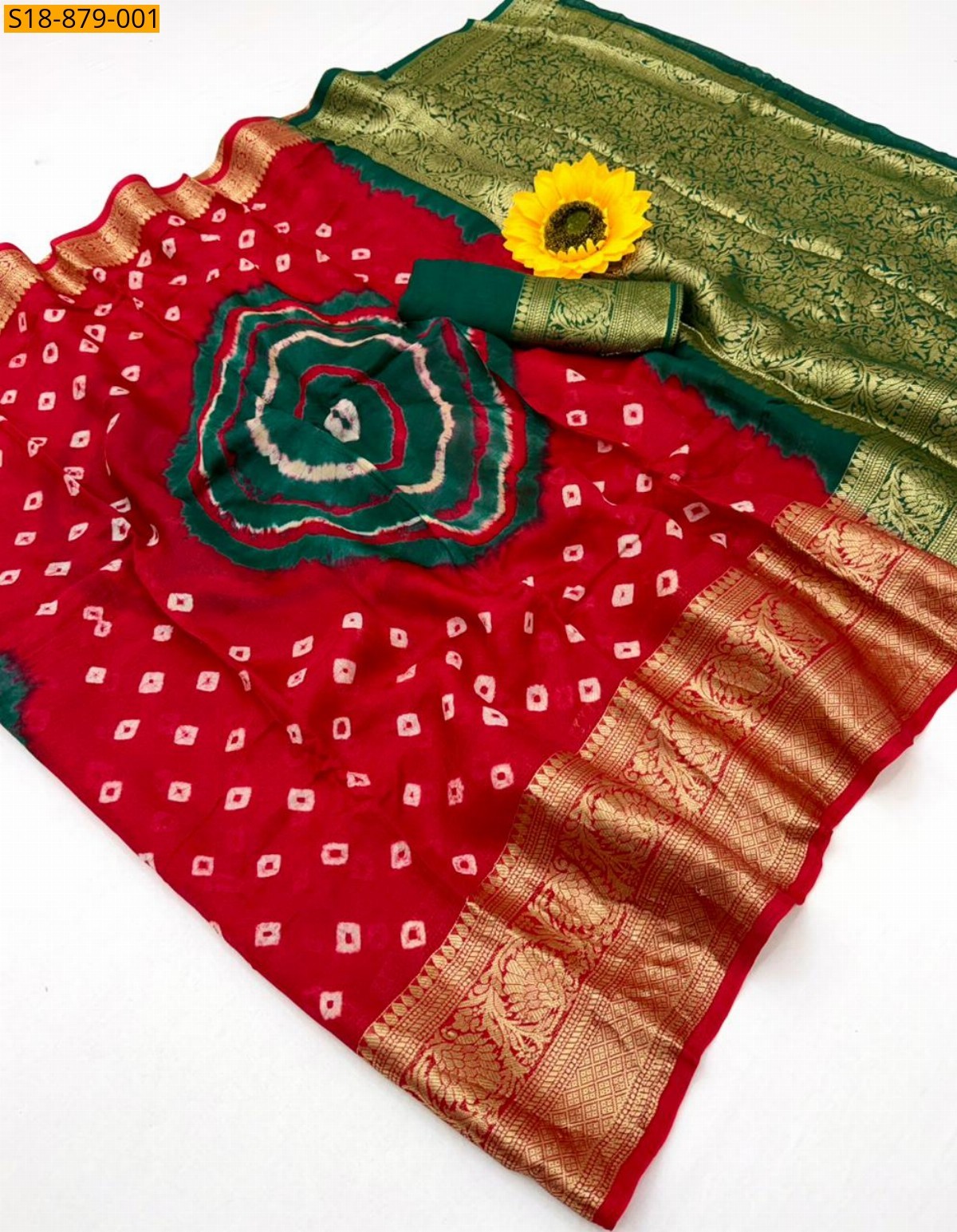 Red Fancy Cotton Silk Sarees