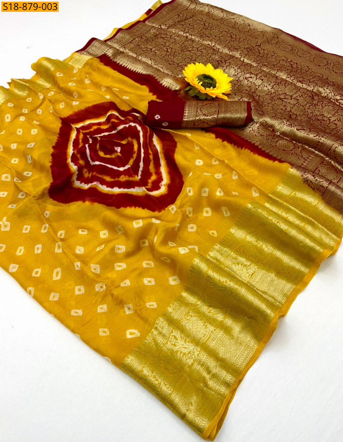 Yellow Fancy Cotton Silk Sarees