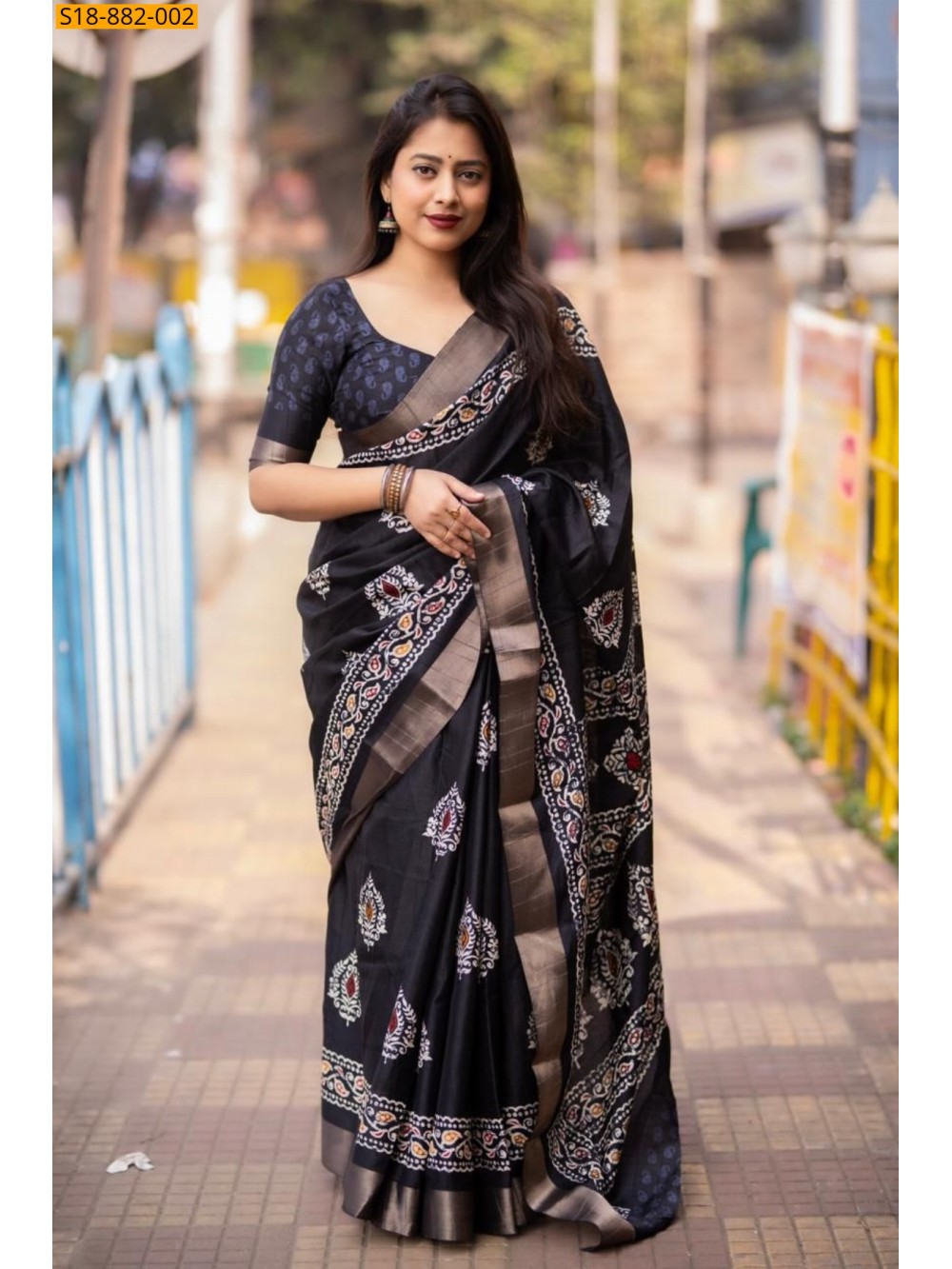 Fancy Soft Silk Slub Woven Saree