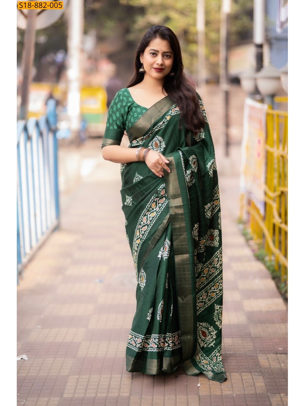 Fancy Soft Silk Slub Woven Saree